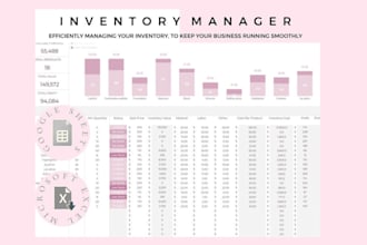 design  inventory tracker and stock management spreadsheet
