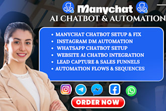 build manychat chatbot manychat automation instagram whatsapp website ai chatbot