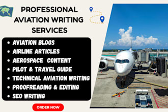 write aviation blogs, articles, airline and aerospace content