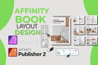 do product catalogue, magazine, catalog,and any project using affinity publisher