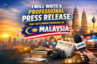 write a professional press release that gets media coverage in malaysia
