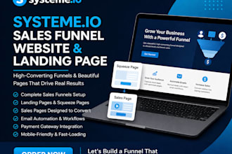 build systeme io sales funnel, systeme io website, systeme io landing page