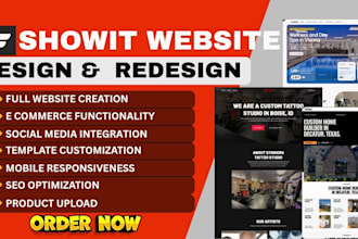 design redesign showit website showit template customize showit update showit