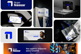 create modern brand identity, logo design and visual branding kit