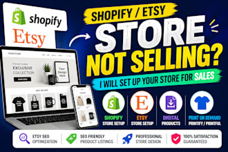 setup etsy shopify digital products etsy shop lemon squeezy etsy seo listing pod