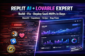 build fix and deploy replit ai lovable base44 web apps and mvps