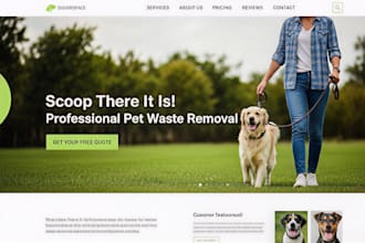 create squarespace pet waste website dog poop removal subscription route