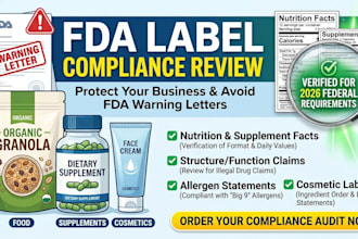 review food supplement and cosmetic labels for fda compliance