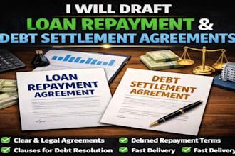 draft loan repayment and debt settlement agreements