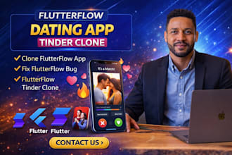 flutterflow dating app tinder clone, fix flutterflow bug, clone flutter flow app