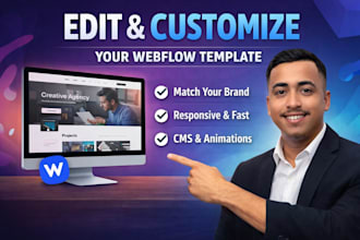 edit and customize webflow template to match your brand