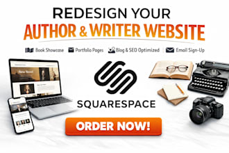 redesign squarespace writer website author portfolio website publishing website