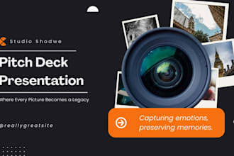 design photography studio pitch deck film production investor presentation