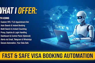 develop booking bot,tls bot,vfs appointment bot,bls bot,vfs appointment bot,tls