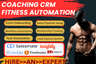 setup salesmate nimble insightly fitness freshsales rhinofit coaching automation