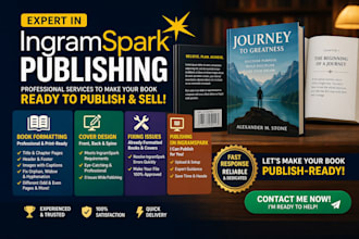 format your book for amazon KDP or ingramspark