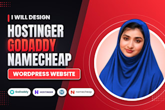 design, redesign, your wordpress website, on godaddy, hostinger, or namecheap