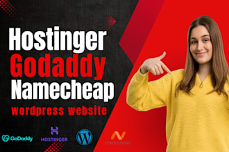 build, fix, or migrate wordpress website on godaddy, namecheap, hostinger, ionos