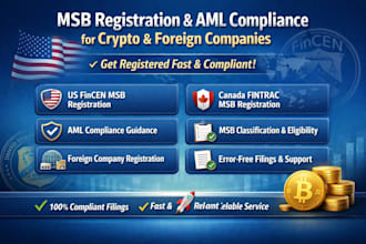 us msb registration, fincen filing, aml compliance for crypto or foreign company