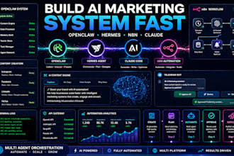 setup multi ai marketing system openclaw agent orchestras hermes claude code n8n