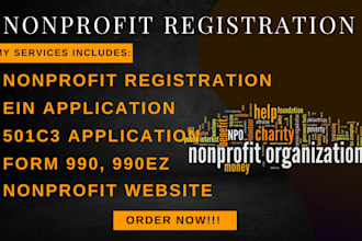 nonprofit registration,501c3 application, reinstate 501c3,990,990ez, 1023,1023ez