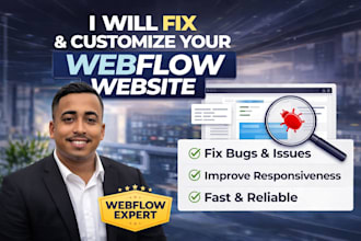 fix webflow issues and customize your webflow website