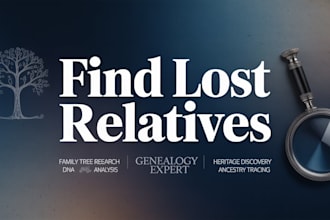 trace your family tree and find lost relatives with expert genealogy research