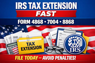 e file irs tax extension form 4868, 7004 and 8868 fast