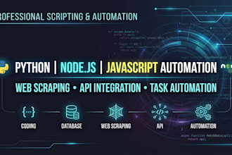 create custom scripts in python, javascript and nodejs