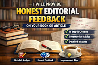 provide honest editorial feedback on your book or article