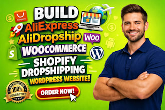 build aliexpress alidropship woocommerce shopify dropshipping wordpress website