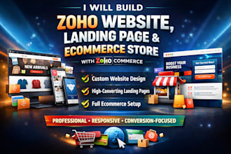 build zoho website, landing page and ecommerce store with zoho commerce