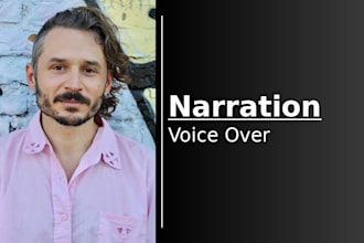 record a natural american male voice over for narration