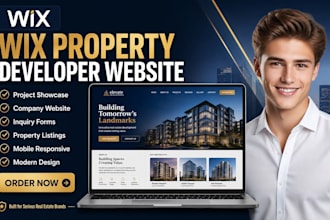 build wix property developer website real estate development company website