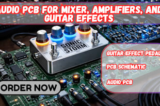 design audio pcb for amplifiers mixer guitar effect pedal pcb audio schematic