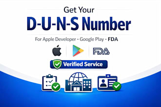 get your d u n s number for apple, google, or fda registration