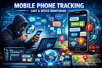 conduct mobile phone tracking to assess chats and monitor mobile devices