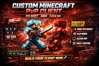 create a custom minecraft pvp client with mods  gui