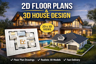 do 2d house plan 3d floor plan interior design