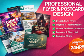 design unique poster flyers events design playbills and theatre in 24 hours