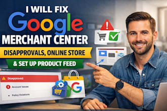 fix google merchant center disapprovals set up online store setup product feed