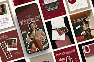 canva instagram post grid template for carousel post feed stories