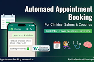 automated appointment booking clinics, salons,  coaches
