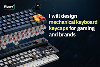 design mechanical keyboard keycaps and enclosure for gaming and brands