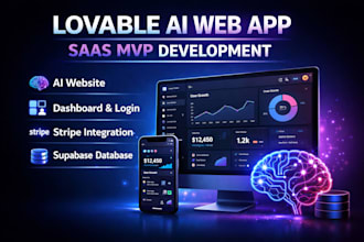 build lovable ai web design, web app, lovable saas mvp and ai website