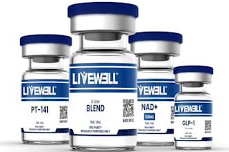 design product label design peptide label supplements peptides vial sarms