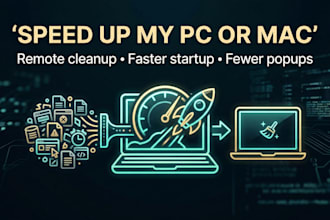 be your remote tech support to speed up and clean your pc or mac