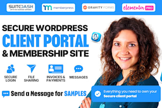 build a secure wordpress client portal with suitedash and membership website