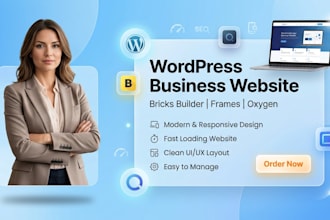 build wordpress business website with oxygen builder, frames and brick builder
