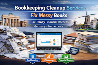 clean up messy bookkeeping and prepare tax ready books for germany nl businesses